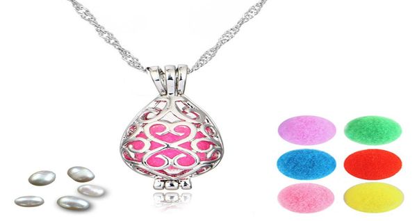 

pearl cage water drop locket pendant findings cage essential oil diffuser locket for oyster pearl fiber ball gifts9286153, Silver
