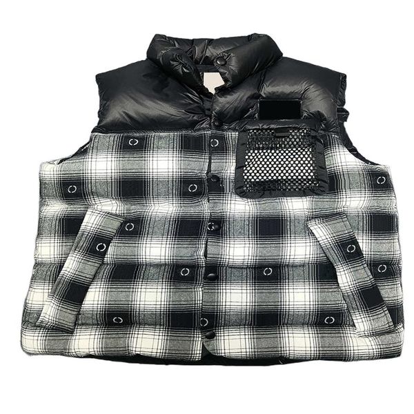 

fashion design men gilet check mens down vests designer vest mens autumn winter men gilets asian size m--3xl266y, Black;white