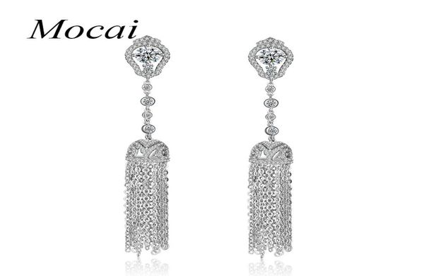 

luxury long tassel earrings fashion party jewelry brand exaggerated vintage shiny full zircon earring bijoux femme zk33 j1907183012604, Golden;silver