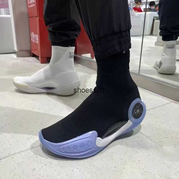 

wade's way 9 ls high cultural socks shoes shock absorbing black samurai one step anti slip sports casual basketball shoes