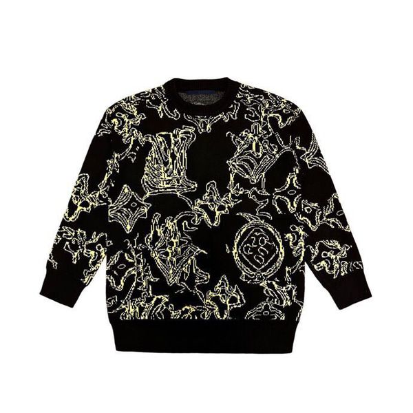 

autumn and winter craft jacquard letter logo fashion long sleeve sweater hooded jacket student casual fleece hooded coat 66z2n5, Black;brown