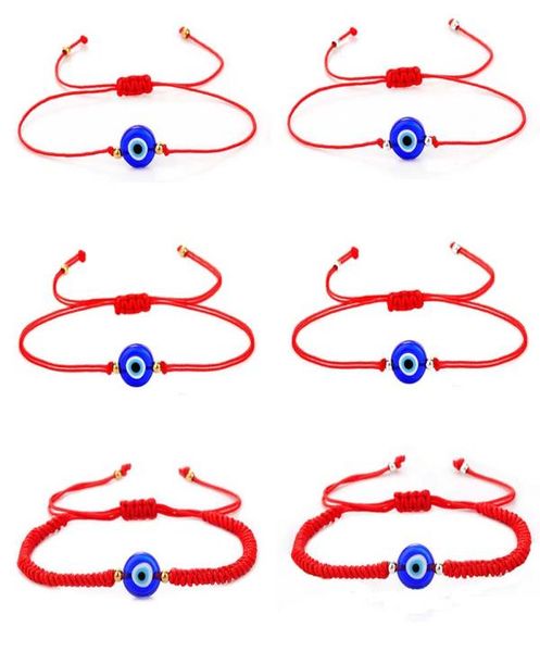 

lucky evil blue eye jewelry red string kabbalah link bracelets adjustable rope cord friendship anklet for family gifts bulk items 4905423, Black