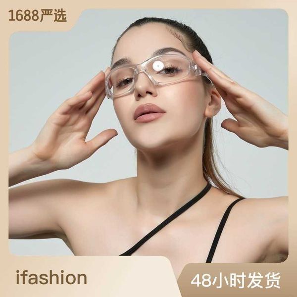 

personality new millennium silver y2k fashion wear sunglasses women ins net red sunglasses men, White;black