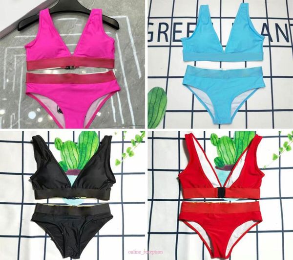 

luxury womens bikini designer beach bikinis swim suit fashion letter printed lace up summer split swimsuit bikinis for women1906507