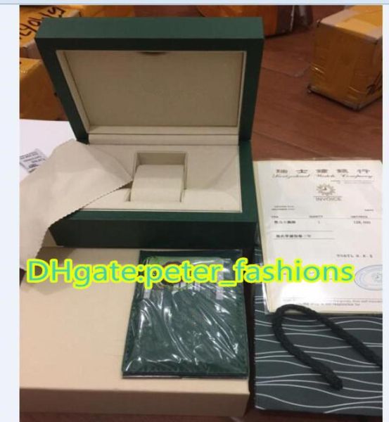 

new luxury men039s role box original brand green paper box watch booklet 1962746, Black;blue