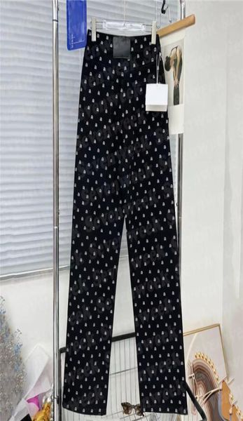 

womens jeans full rhinestone letter denim pants high waist designer fashion lady trousers high grade women clothing6364647, Blue