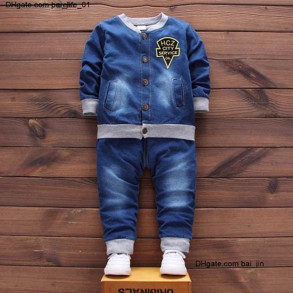 

children boys clothing sets spring autumn fashion denim jacket+pants 2pcs kids sport suit little boys clothes, White