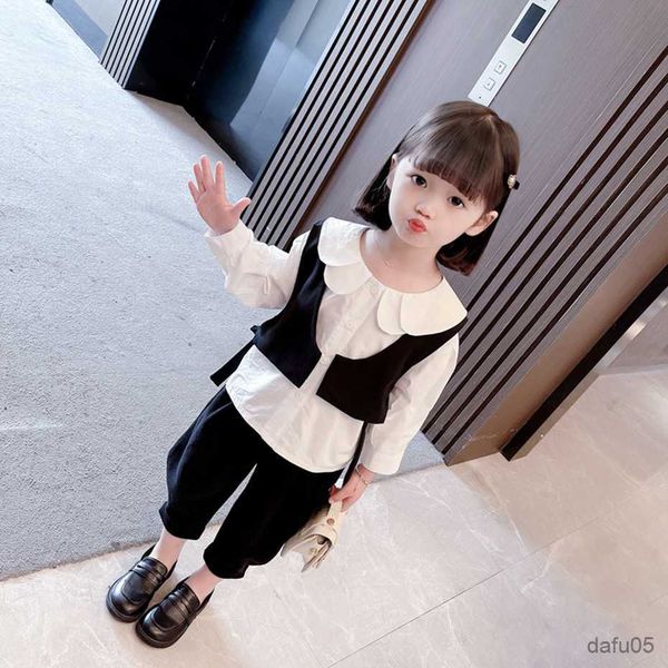 

clothing sets kids clothes girls vest blouse pants girls clothing casual style girl set toddler children's clothes r230812, White