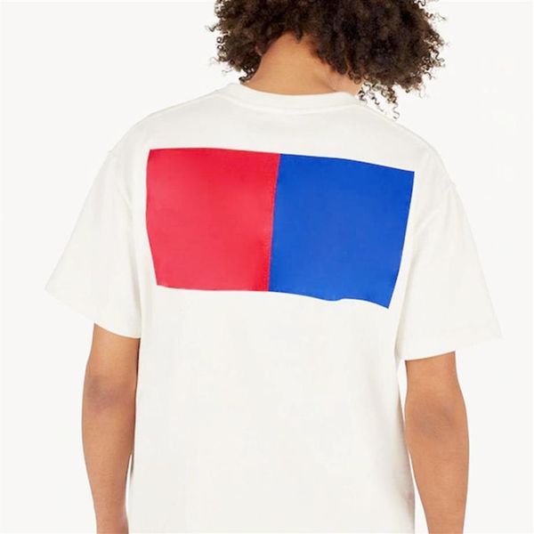 

19ss letter geometric printed fashion t shirt summer breathable tee casual men women street short sleeve size s-xxl3077, White;black