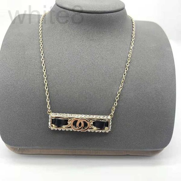 

strands, strings designer new xiaoxiang black leather wearing chain necklace middle vintage recommends same neck collar cpoe ho31