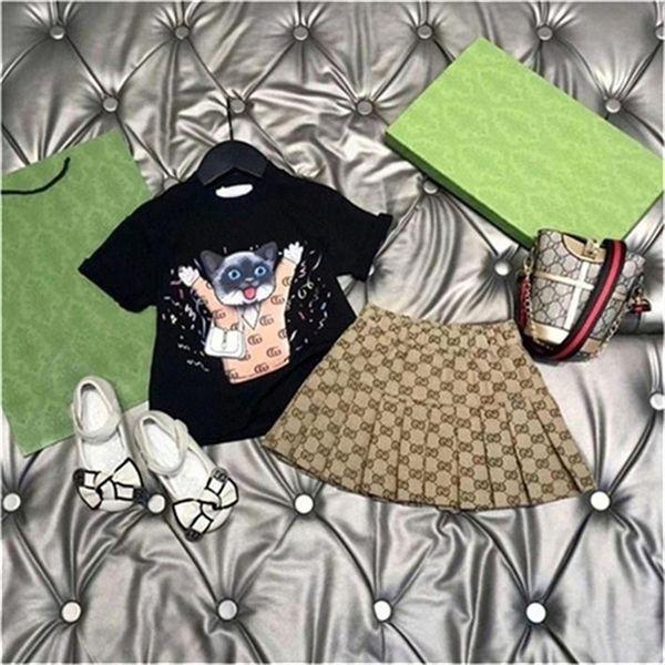 

2023 new summer and autumn children's pure cotton short sleeve set children's short sleeve shorts men's and women's luxu, White