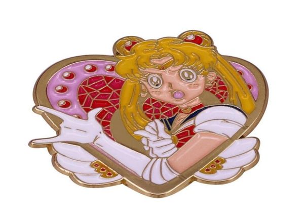 

cute sailor moon enamel pin cartoon anime brooch ladies badge clothes backpack accessories jewelry new year gifts for girls4052480, Blue