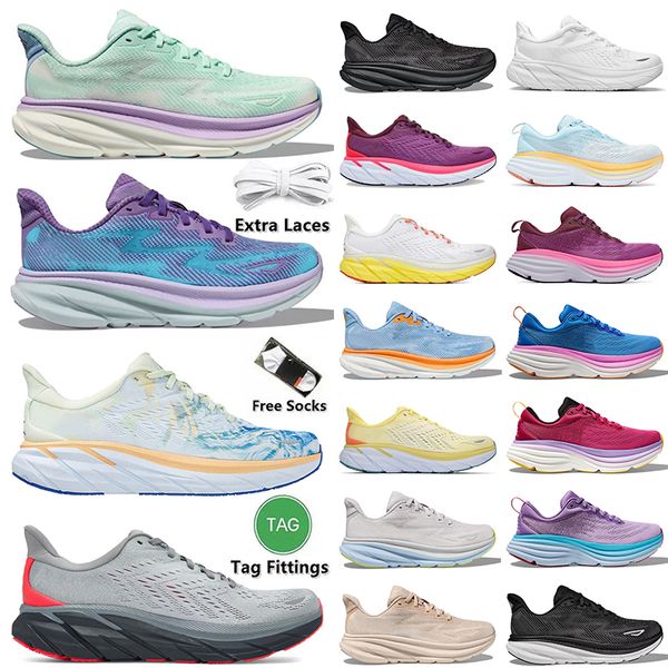 

with 80 new styles hoka clifton 9 running shoes hokas shoes womens mens triple white black cyclamen sweet lilac airy blue on trainers cloud