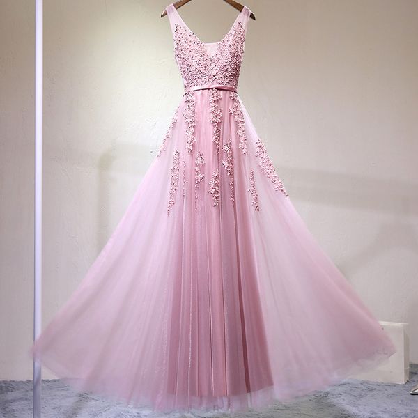 

2023 lace tulle wedding bridesmaid dresses embroidery beads a line with sweetheart short sleeve sheer back floor length prom cocktail even p, White;pink