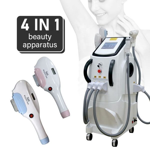 

multifunction 4 in 1 opt ipl laster permanent hair removal nd yag carbon peeling tattoo remove skin whitening beauty machine for salon