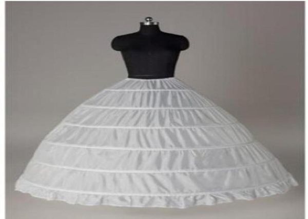 

2017 ball gown petticoats for wedding dresses elastic 6 hoops one tiers dress underskirt crinoline wedding accessories in st1047649, White
