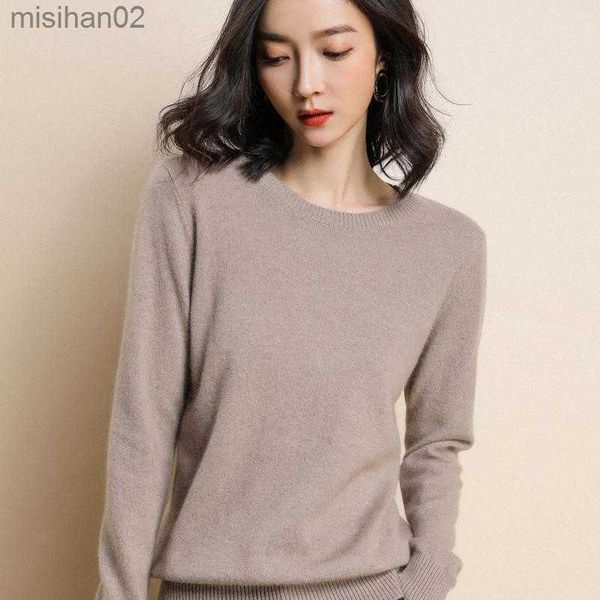 

women's knits tees pure colors spring autumn winter european style women fashion pullovers knitted cashmere wool sweater lady big size, White