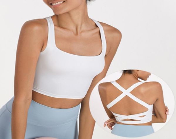 

al yoga underwear beauty strap cushion gathered shock proof cross sports vest running fitness training women039s 747327