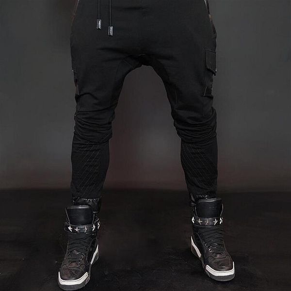 

men jogger pants casual fashion harem pant mens outdoor sport sweatpants hip hop black training trousers288e