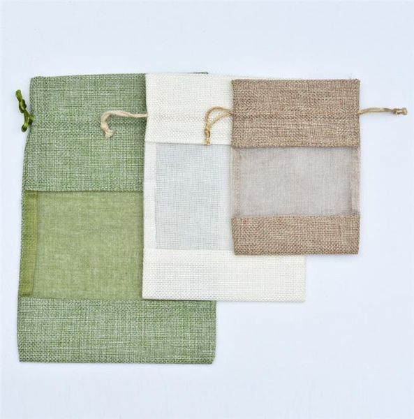 

organza jute gift packaging bag 39quotx55quot party candy favor sack linen jute drawstring pouch jewelry gift candy bag5263263, Pink;blue