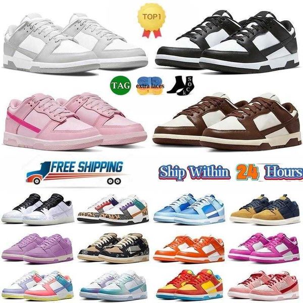 

2023 low panda shoes triple pink designer men women sneakers university blue grey fog gai womens mens trainers outdoor casual shoe size 36-4, Black