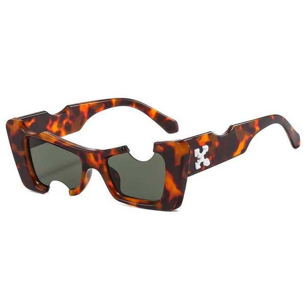 

irregular gap fashion show cat eye sunglasses personality x arrows, White;black