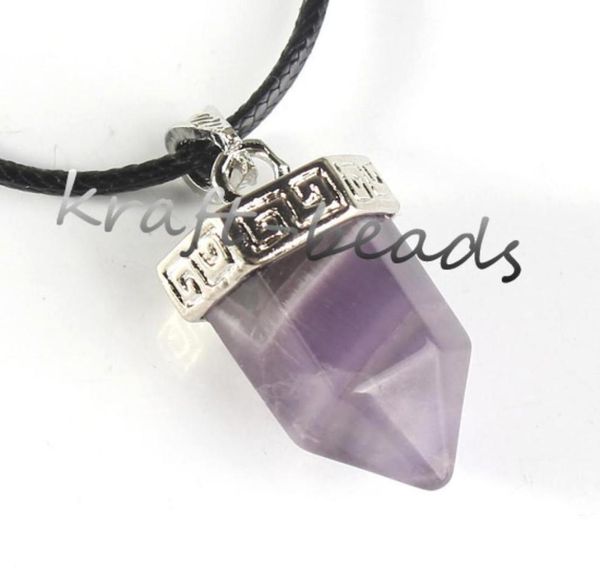 

whole 10pcs charms silver plated amethyst rose quartz lapis lazuli green aventurine stone hexagon pendulum stone pendant jewel43116284032