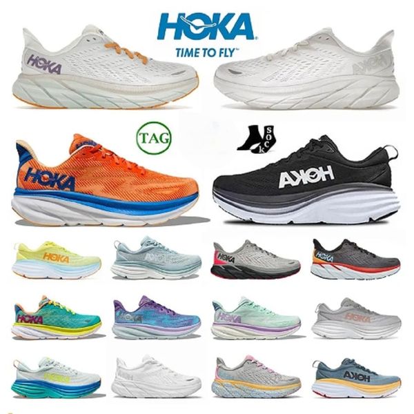 

eur 36-45 hoka one clifton 9 cliftons 8 running shoes sports hokas harbor mist black white carbo people designer athletic mens women trainer