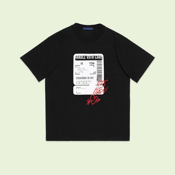 

23ss designer letter hoodies t shirts tee sweatshirt fashion high street short sleeves summer casual t-shirt breathable men women crew neck, Black;brown