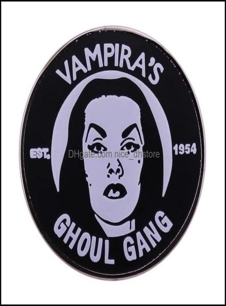 

pinsbrooches jewelry vampiras gho gang enamel pin brooch punk horror gothic badge halloween spooky decor drop delivery 20 dhjof9455822, Gray