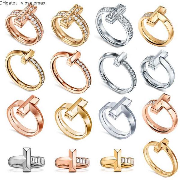 

luxury designer band rings 925 silver cz diamond letter t women wedding ring fashion classic jewelry