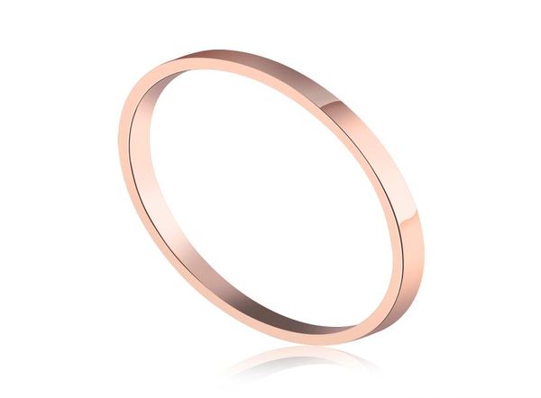 

15mm rose gold tiny simple skinny rings in stainless steel01328810, Silver