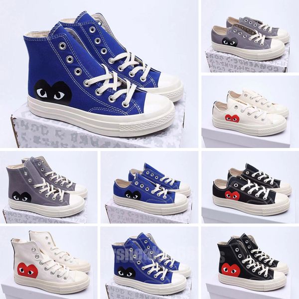 

all starsds shoe cdg canvas play love with eyes hearts 1970s big eyes beige black classic casual skateboard sneakers designer