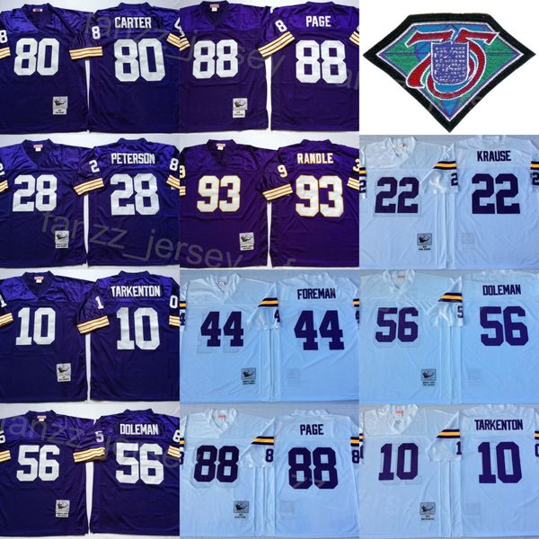

vintage football 44 chuck foreman jerseys 56 chris doleman 80 cris carter 88 alan page 93 john randle 10 fran tarkenton 22 paul krause 28 ad, Black
