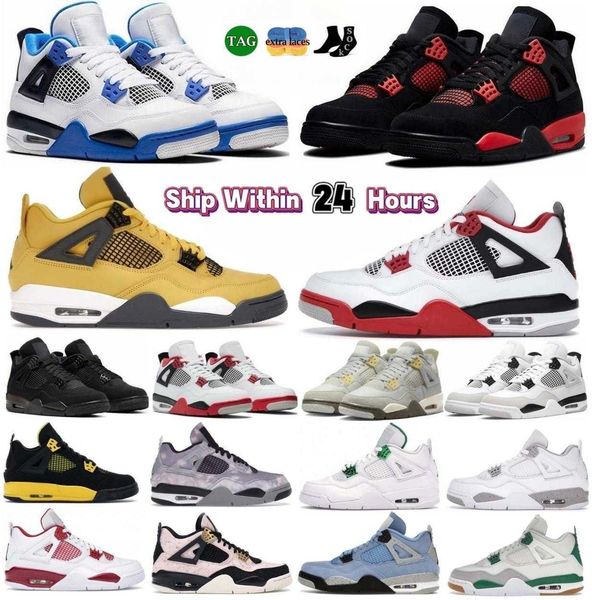 

2023 4 4s running basketball shoes panda mens sneakers triple pink grey fog syracuse team green university blue walking jogging mens lows sp