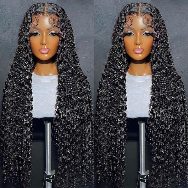 

human chignons deep wave 13x4 13x6 hd lace frontal hair s water transparent curly 360 glueless full for black women 230811