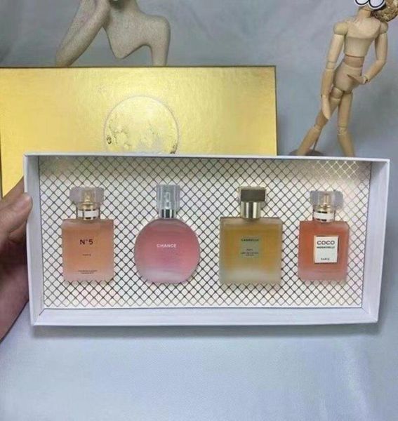 

festival gift perfume 4pcs set incense scent fragrance 425ml chance no5 pairs coco perfumes kit for woman frosted glass 8010776