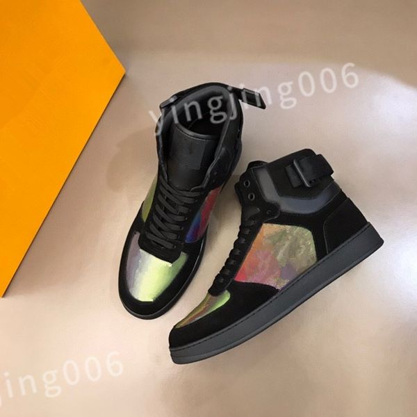 

2023 luxurys fashion designer casual trainers platform for mens womens extra height and refined details engraved sneakers rd0901, Black