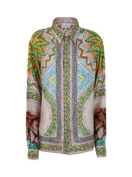 

casablanca shirt loose fitting men's and women's versatile trendy long sleeved shirts casablanc, White;black