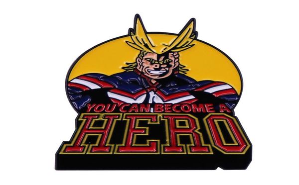 

anime my hero academia hard enamel pins you can become a hero brooch fan gift2523656, Blue