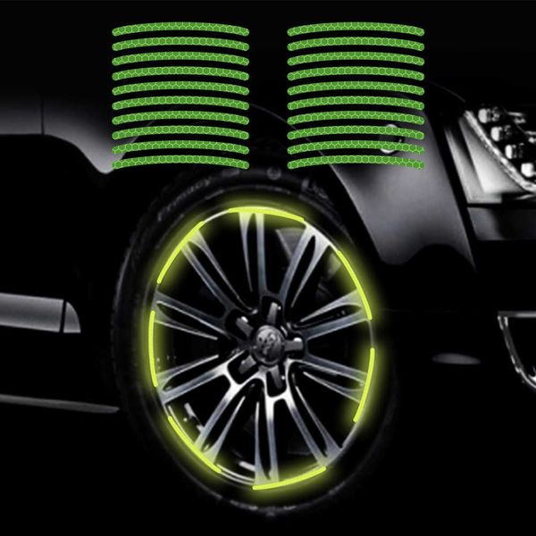 

stickers 20pcs wheel hub highly reflective sticker for car window high intensity grade night driving safety warning sign decor decals r23081