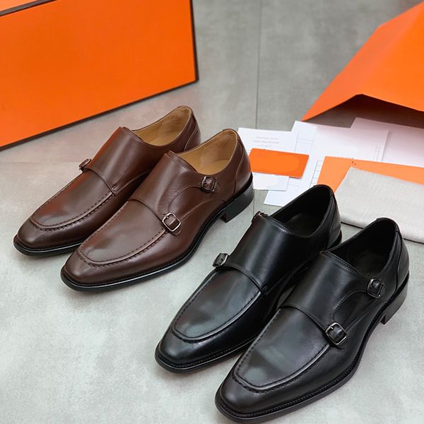 

men's shoes spring and summer new trend leather all kinds of business shoes men's leisure soft bottom breathable a foot without be, Black