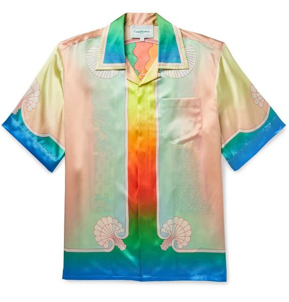 

casablanca shirt fairy tale dream loose fitting men and women's versatile trendy short sleeved shirts casablanc, White;black