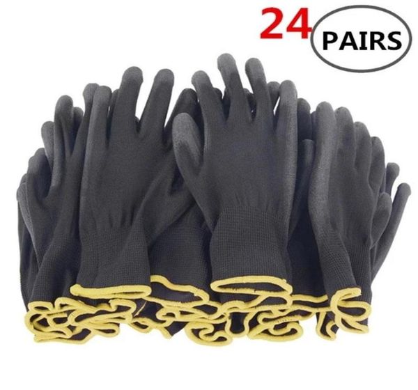 

sports gloves nitrile rubber pucoated safety work gloves palmcoated suitable for automobile construction and maintenance9975902, Black