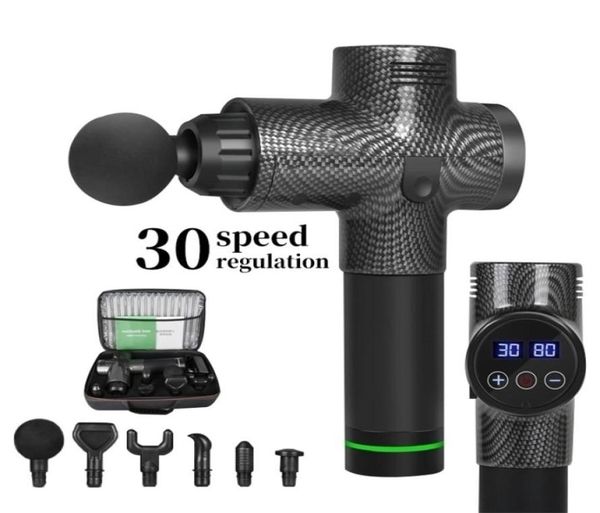 

full body massager 6 heads 30 speeds masage handheld muscle gun percussive deep tissue neck pain fascia 2211042491520