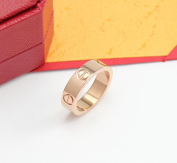 

2022love screw ring mens rings classic luxury designer jewelry women titanium steel alloy goldplated gold silver rose never fade 8597068