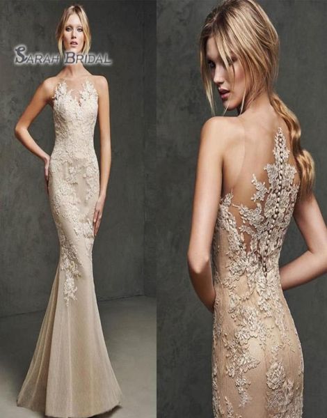 

nigerian mermaid sleeveless african evening dresses prom dress plus size backless formal party wear sheer neck6349315, Black