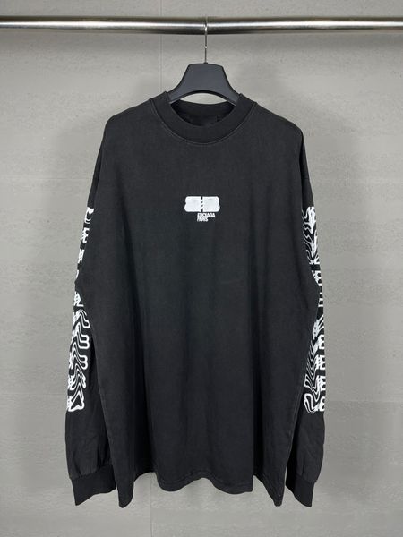 

23ss designer letter hoodies t shirts tee sweatshirt fashion high street short sleeves summer casual t-shirt breathable men women crew neck, Black;brown
