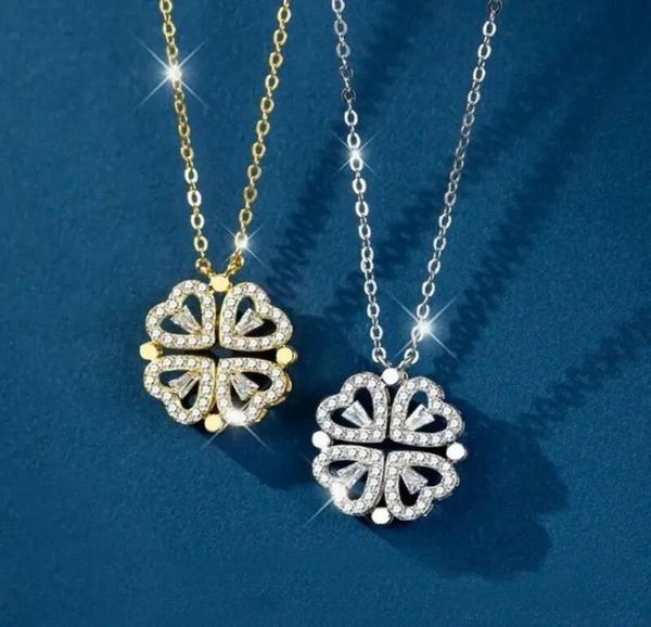 

lucky leaf neckalce women grass magnet attracts light luxury accessories pendant highend sense one more collarbone chain6863204, Silver