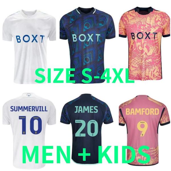 

23 24 bamford soccer jerseys kid kit 2023 2024 away home training football shirt player version cooper aaronson roca summerville harrison, Black;yellow